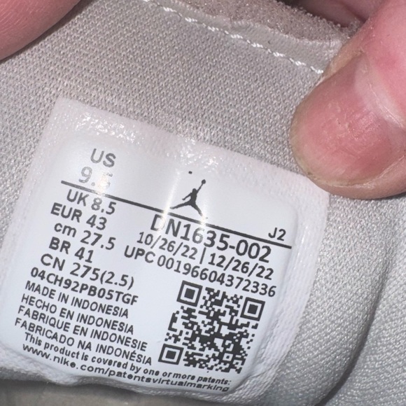 Jordan 1 Low SE Craft Inside Out Tech Grey men’s size 9.5 - Picture 6 of 10